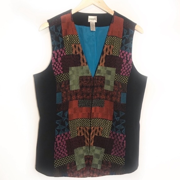 CHICO’S Vintage Tapestry Embroidered Vest - Picture 1 of 8